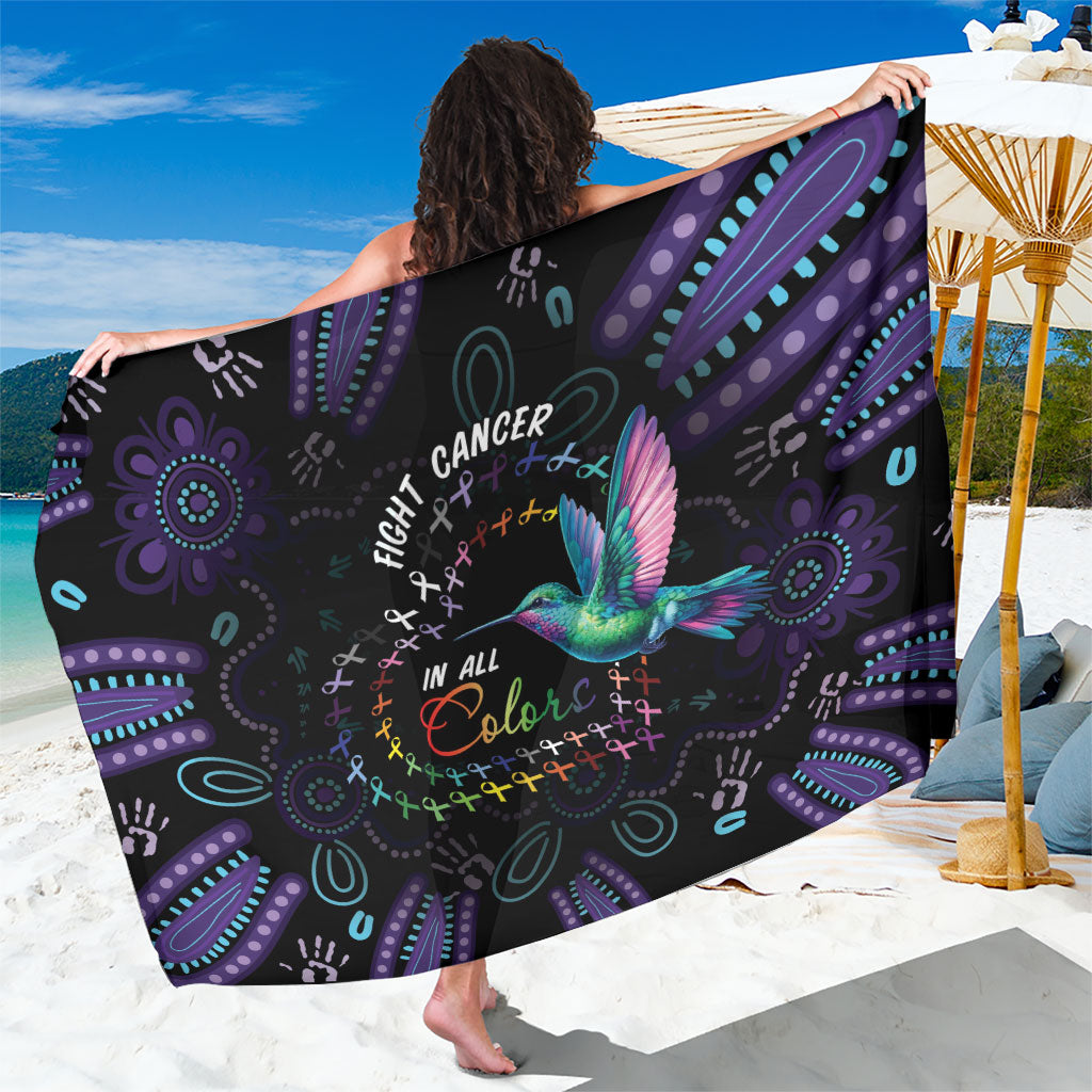 Australia Indigenous Aboriginal Arts Sarong Hummingbird - Fight Cancer In All Colors