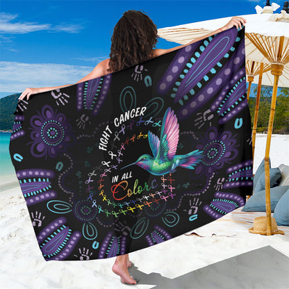 Australia Indigenous Aboriginal Arts Sarong Hummingbird - Fight Cancer In All Colors