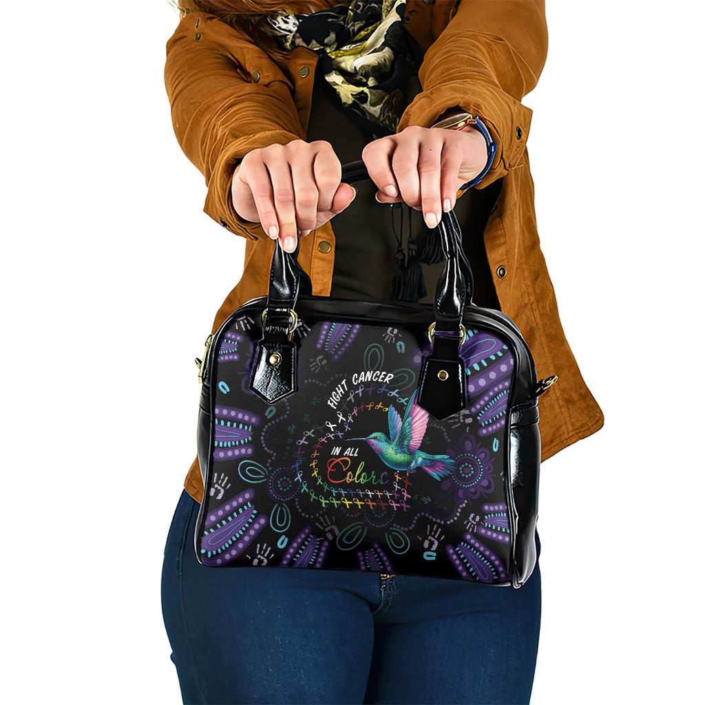 Australia Indigenous Aboriginal Arts Shoulder Handbag Hummingbird - Fight Cancer In All Colors