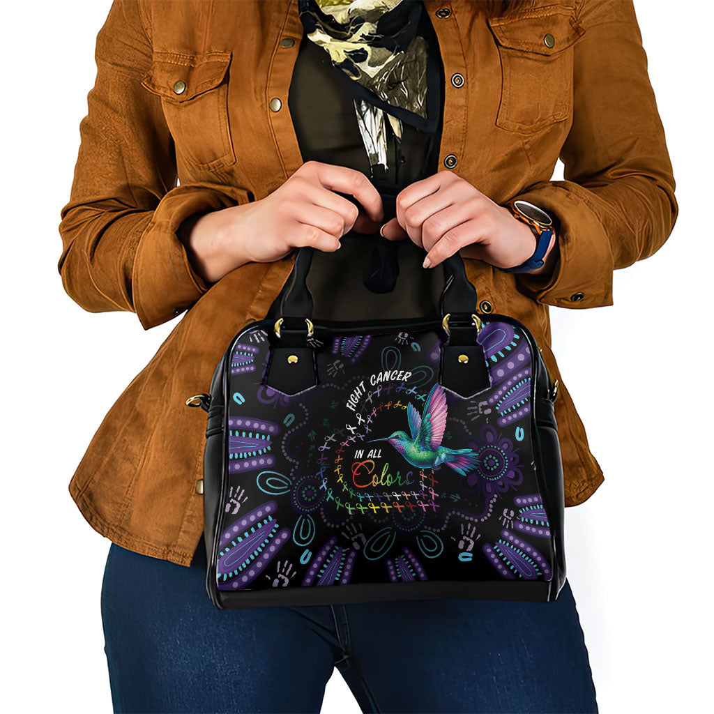 Australia Indigenous Aboriginal Arts Shoulder Handbag Hummingbird - Fight Cancer In All Colors