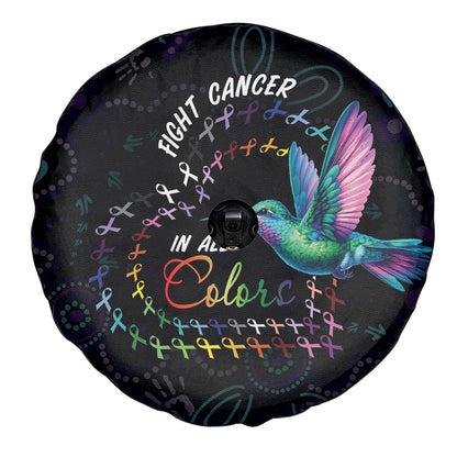 Australia Indigenous Aboriginal Arts Spare Tire Cover Hummingbird - Fight Cancer In All Colors