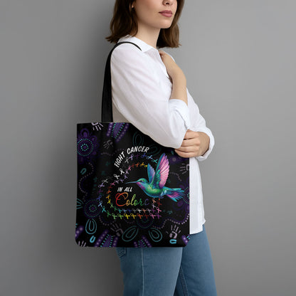 Australia Indigenous Aboriginal Arts Tote Bag Hummingbird - Fight Cancer In All Colors
