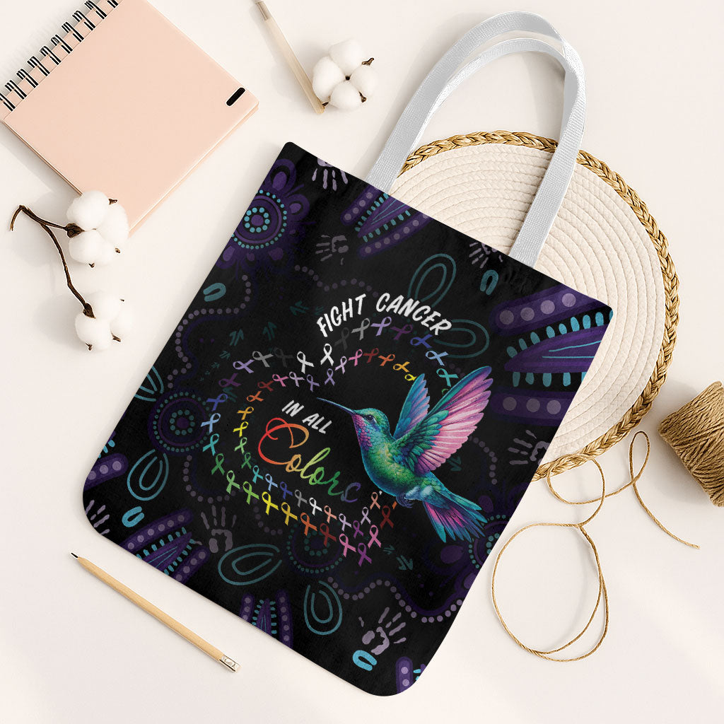 Australia Indigenous Aboriginal Arts Tote Bag Hummingbird - Fight Cancer In All Colors