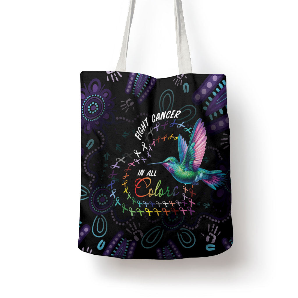Australia Indigenous Aboriginal Arts Tote Bag Hummingbird - Fight Cancer In All Colors