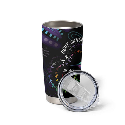 Personalized Australia Indigenous Aboriginal Arts Tumbler Cup Hummingbird - Fight Cancer In All Colors