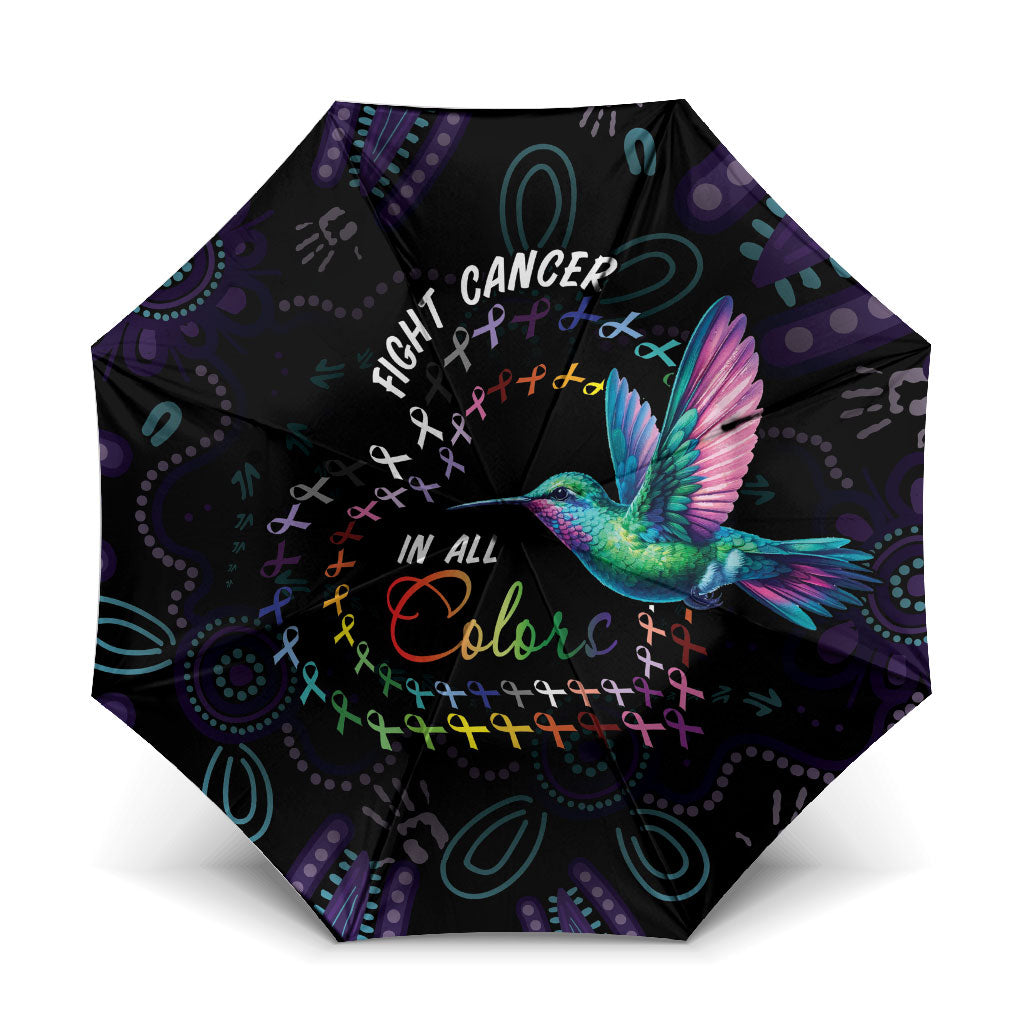 Australia Indigenous Aboriginal Arts Umbrella Hummingbird - Fight Cancer In All Colors