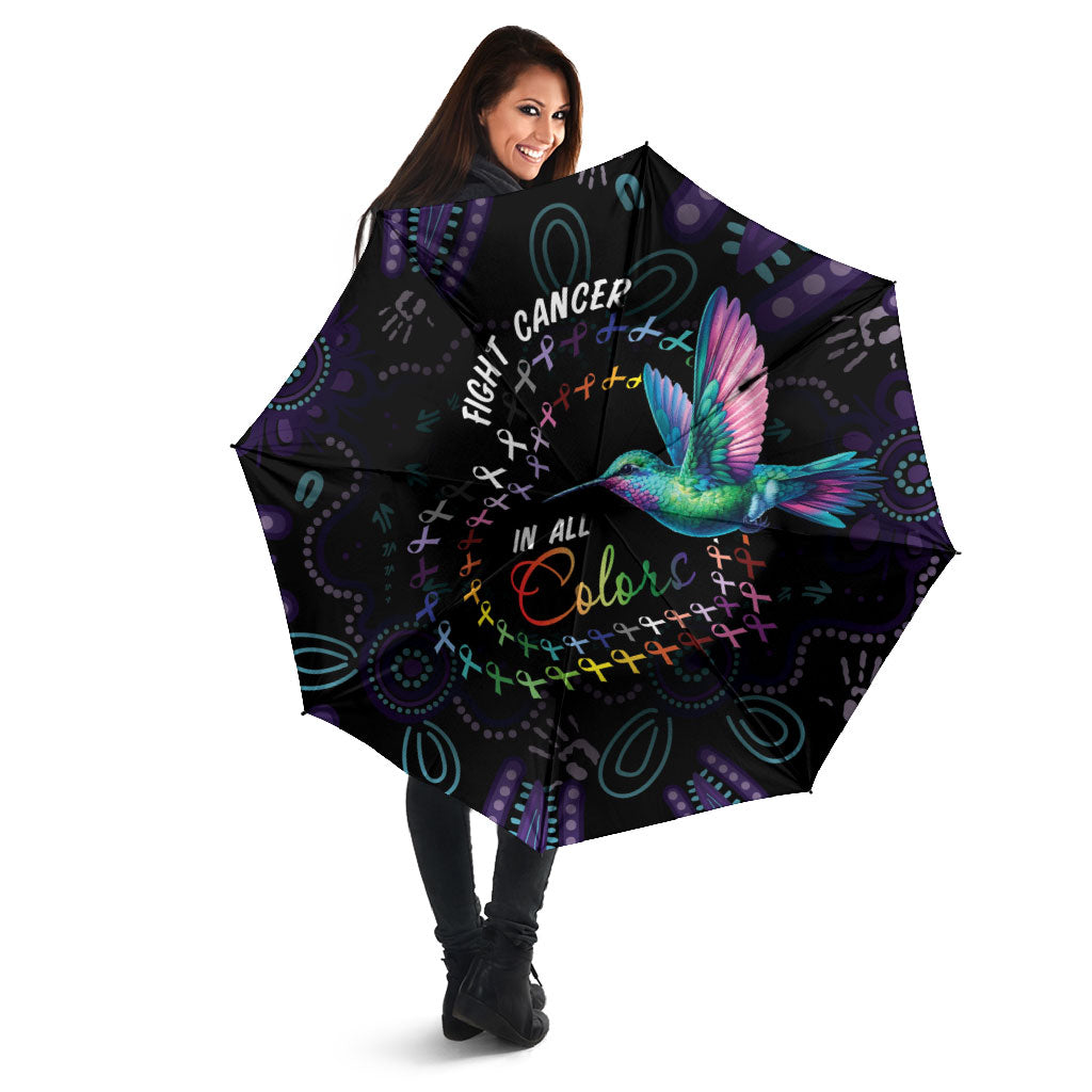 Australia Indigenous Aboriginal Arts Umbrella Hummingbird - Fight Cancer In All Colors