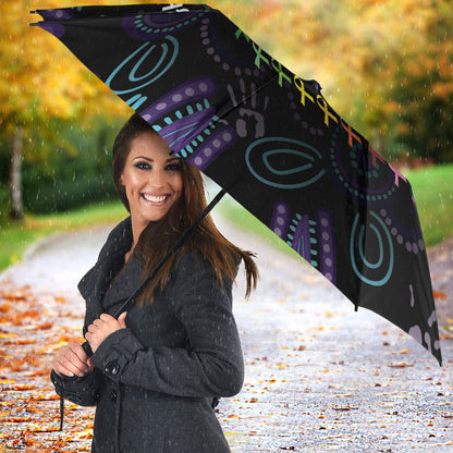 Australia Indigenous Aboriginal Arts Umbrella Hummingbird - Fight Cancer In All Colors