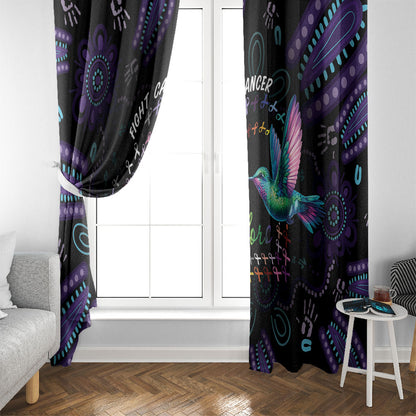 Australia Indigenous Aboriginal Arts Window Curtain Hummingbird - Fight Cancer In All Colors