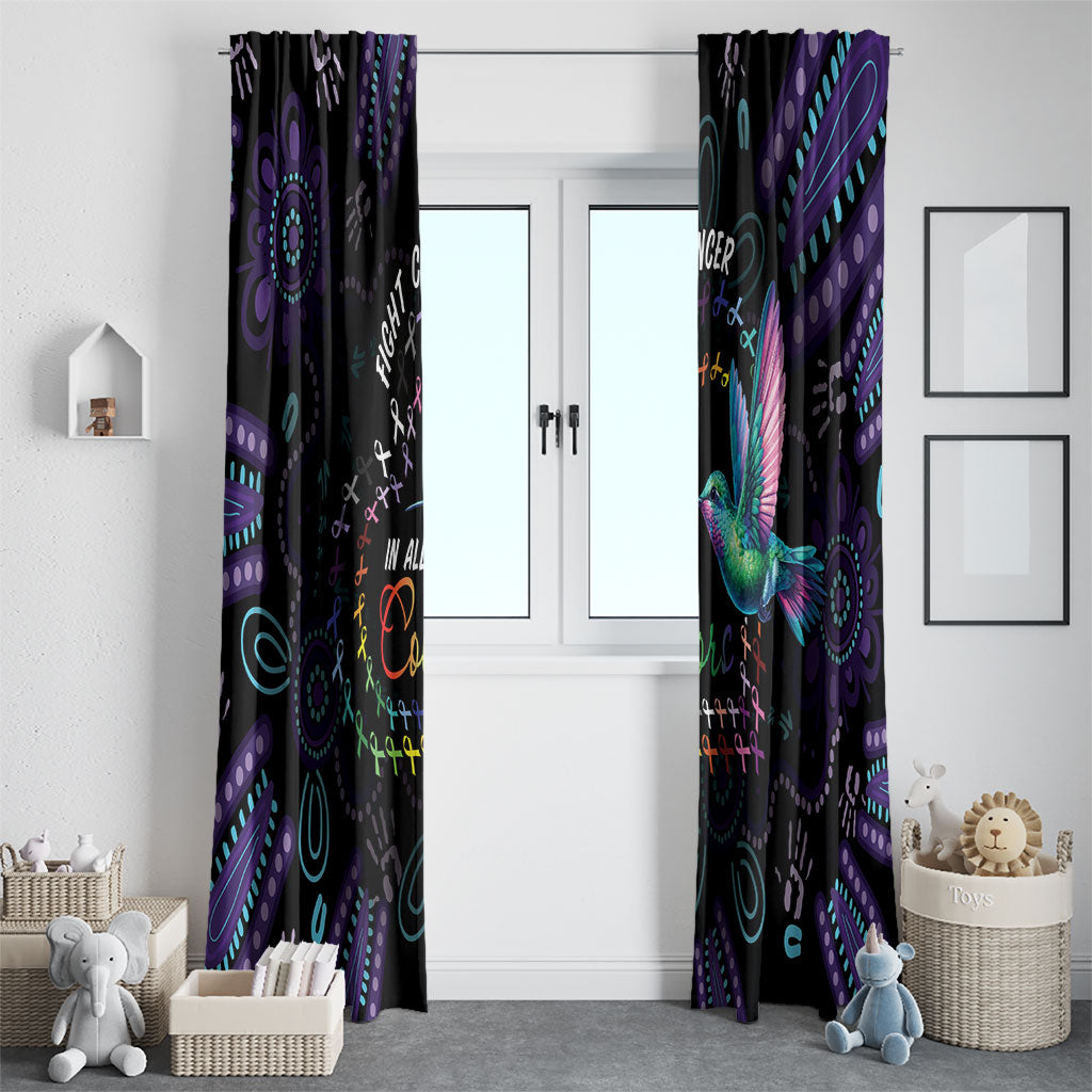 Australia Indigenous Aboriginal Arts Window Curtain Hummingbird - Fight Cancer In All Colors