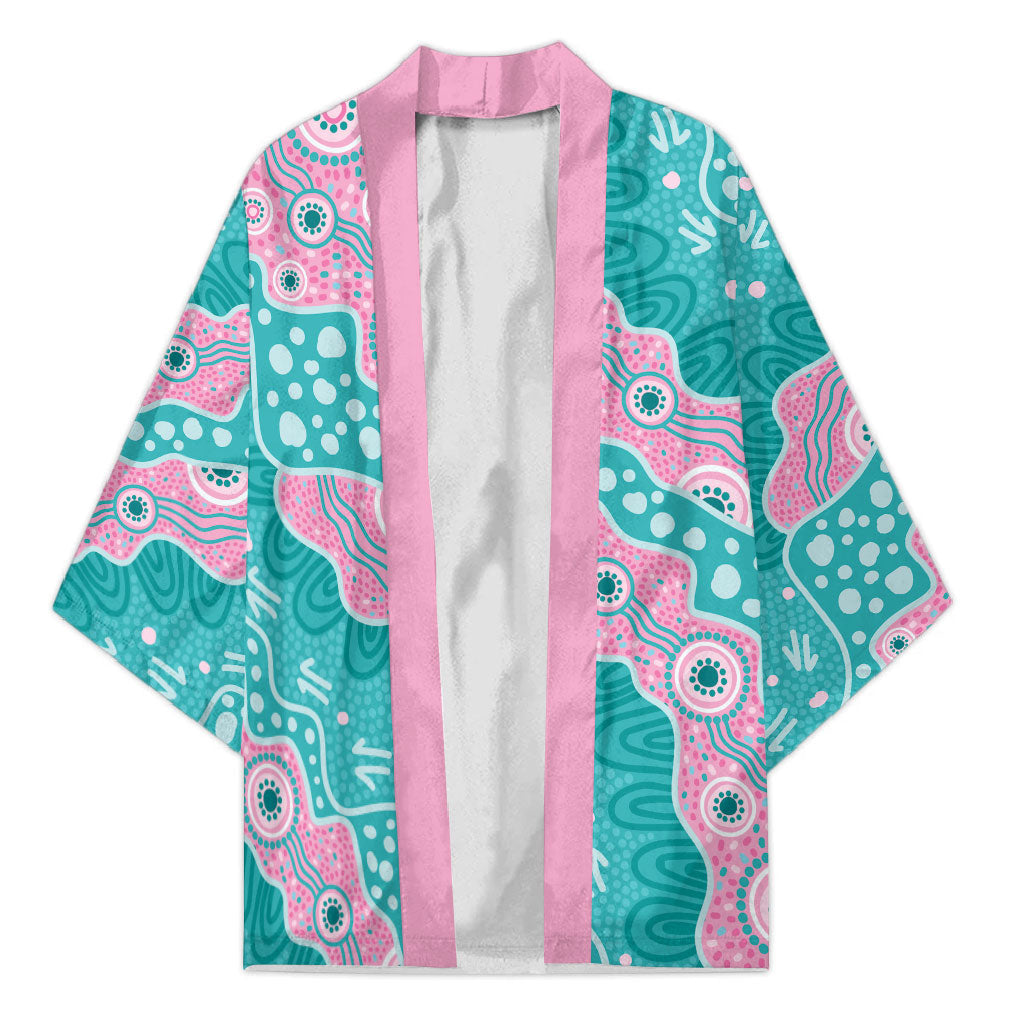 Hereditary Cancer Prevention Australia Indigenous Kimono Pink and Teal