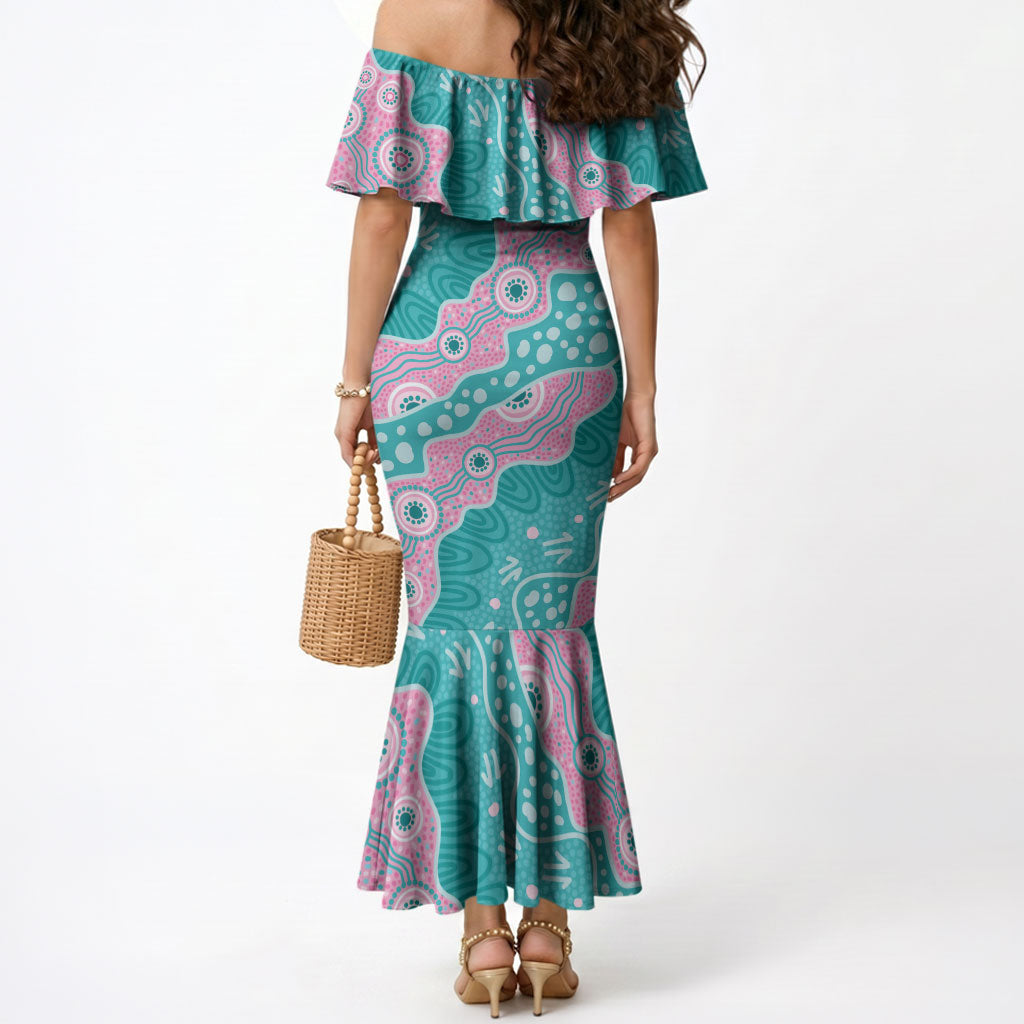 Hereditary Cancer Prevention Australia Indigenous Mermaid Dress Pink and Teal