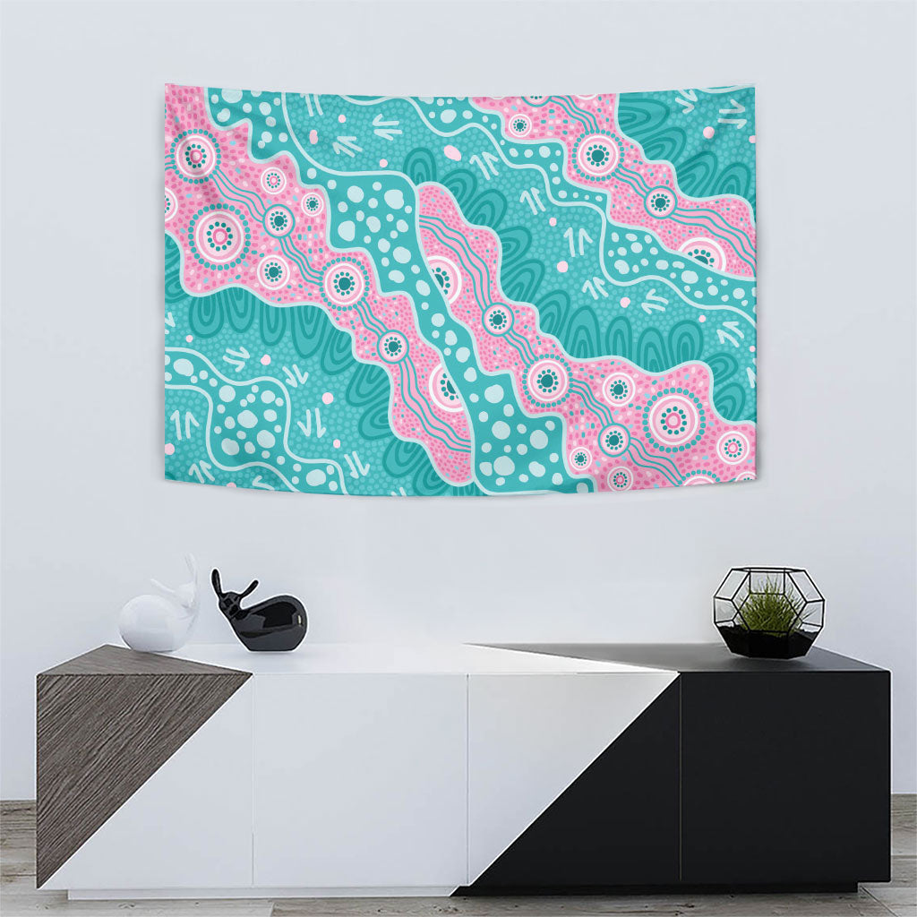 Hereditary Cancer Prevention Australia Indigenous Tapestry Pink and Teal