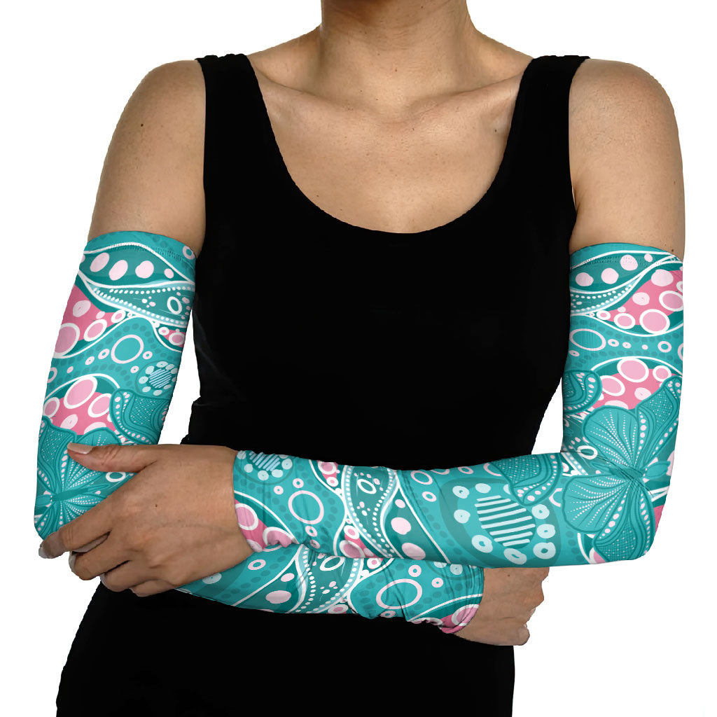 Australia Hereditary Cancer Prevention Arm Sleeves Aboriginal Butterflies