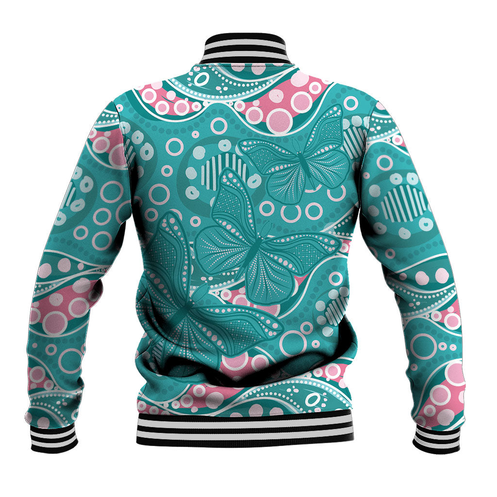 Australia Hereditary Cancer Prevention Baseball Jacket Aboriginal Butterflies
