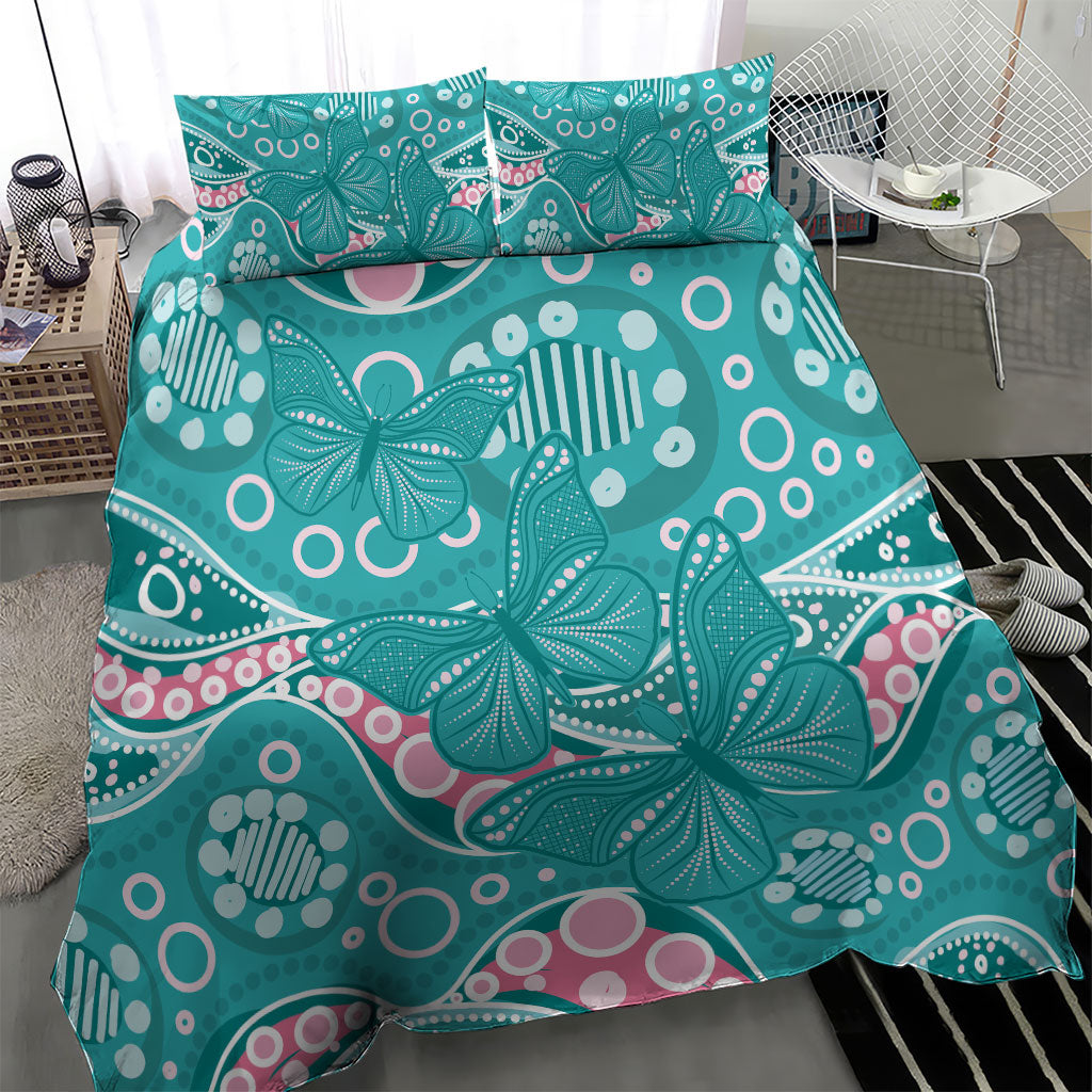 Australia Hereditary Cancer Prevention Bedding Set Aboriginal Butterflies