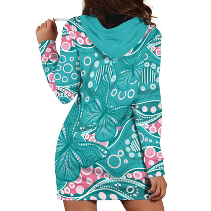 Australia Hereditary Cancer Prevention Hoodie Dress Aboriginal Butterflies
