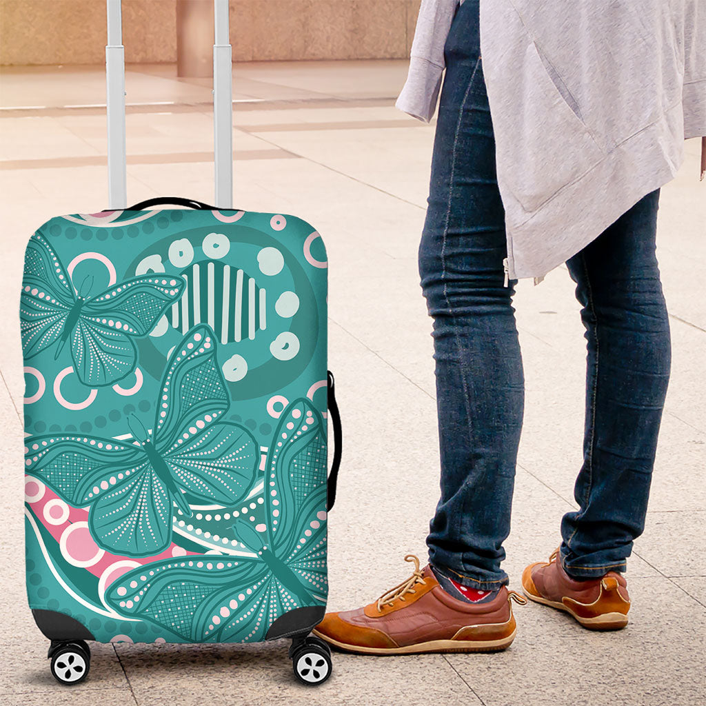 Australia Hereditary Cancer Prevention Luggage Cover Aboriginal Butterflies