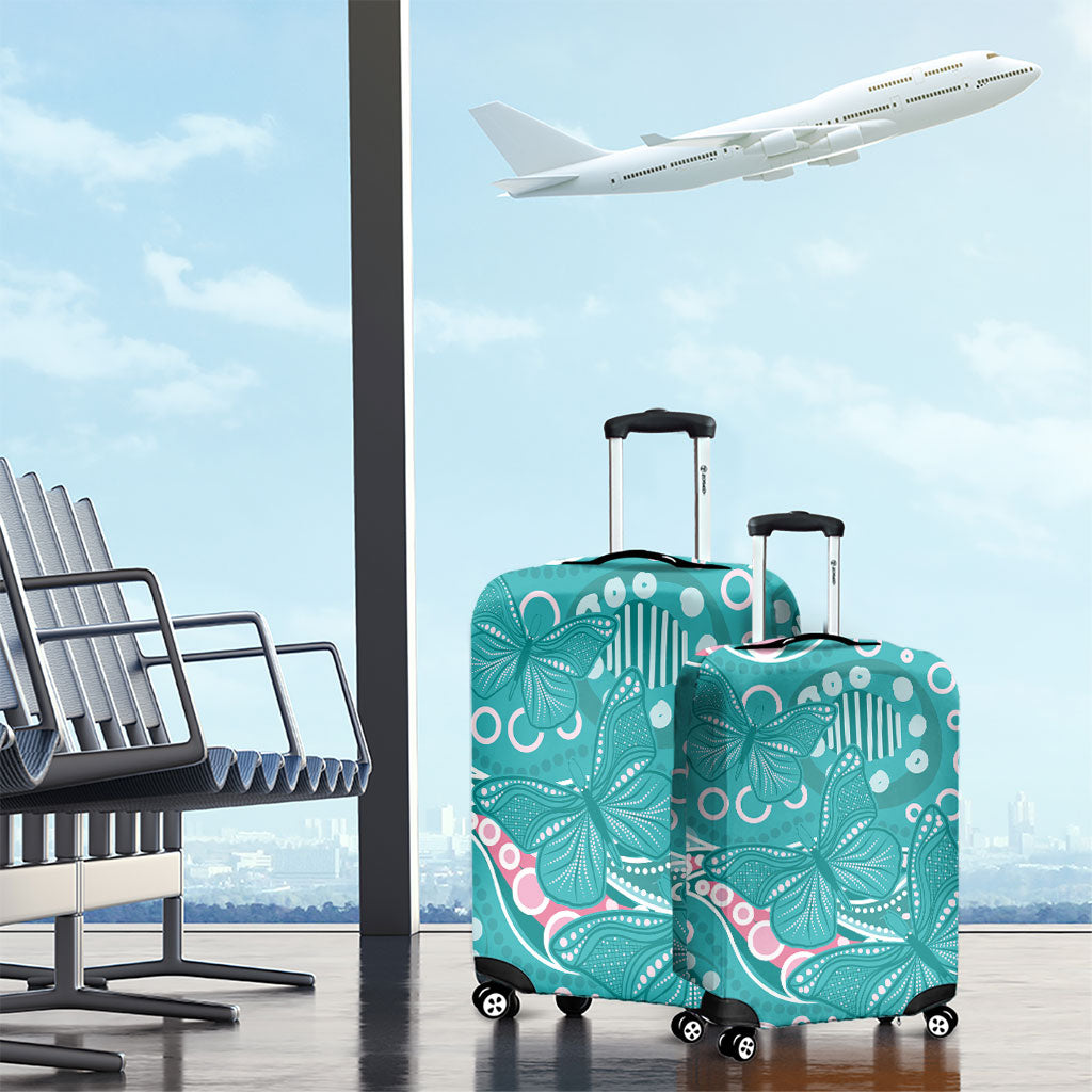 Australia Hereditary Cancer Prevention Luggage Cover Aboriginal Butterflies