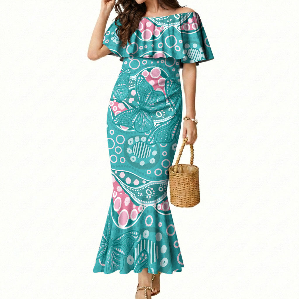 Australia Hereditary Cancer Prevention Mermaid Dress Aboriginal Butterflies