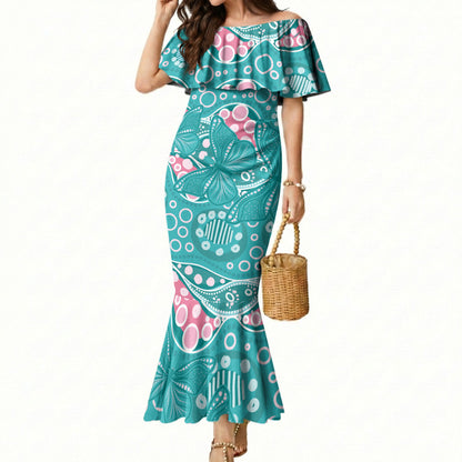 Australia Hereditary Cancer Prevention Mermaid Dress Aboriginal Butterflies
