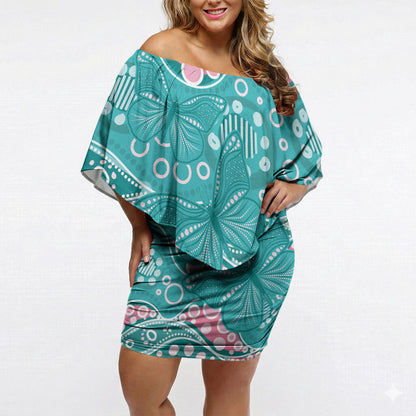 Australia Hereditary Cancer Prevention Off Shoulder Short Dress Aboriginal Butterflies