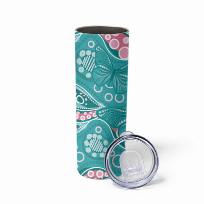 Australia Hereditary Cancer Prevention Skinny Tumbler Aboriginal Butterflies