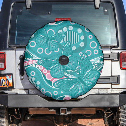 Australia Hereditary Cancer Prevention Spare Tire Cover Aboriginal Butterflies