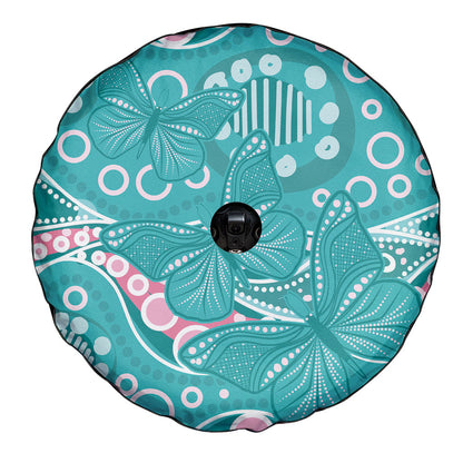 Australia Hereditary Cancer Prevention Spare Tire Cover Aboriginal Butterflies