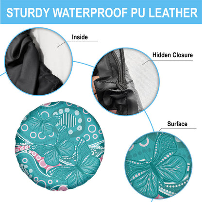 Australia Hereditary Cancer Prevention Spare Tire Cover Aboriginal Butterflies