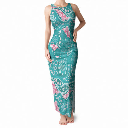 Australia Hereditary Cancer Prevention Tank Maxi Dress Aboriginal Butterflies