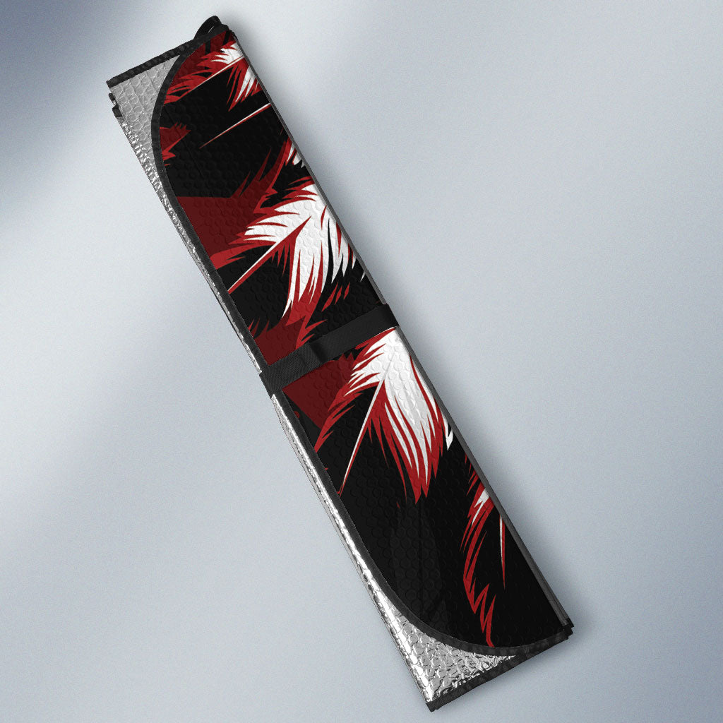 Native American MMIW Auto Sun Shade Red Handprint Grunge Style