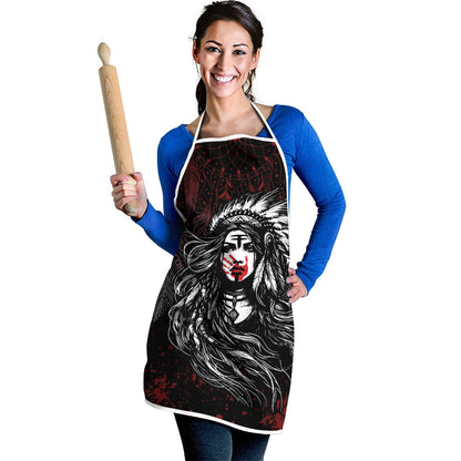 Native American MMIW Red Handprint Apron Dreamcatcher
