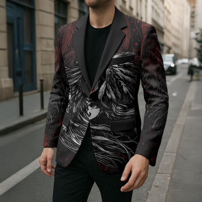 Native American MMIW Red Handprint Blazer Dreamcatcher