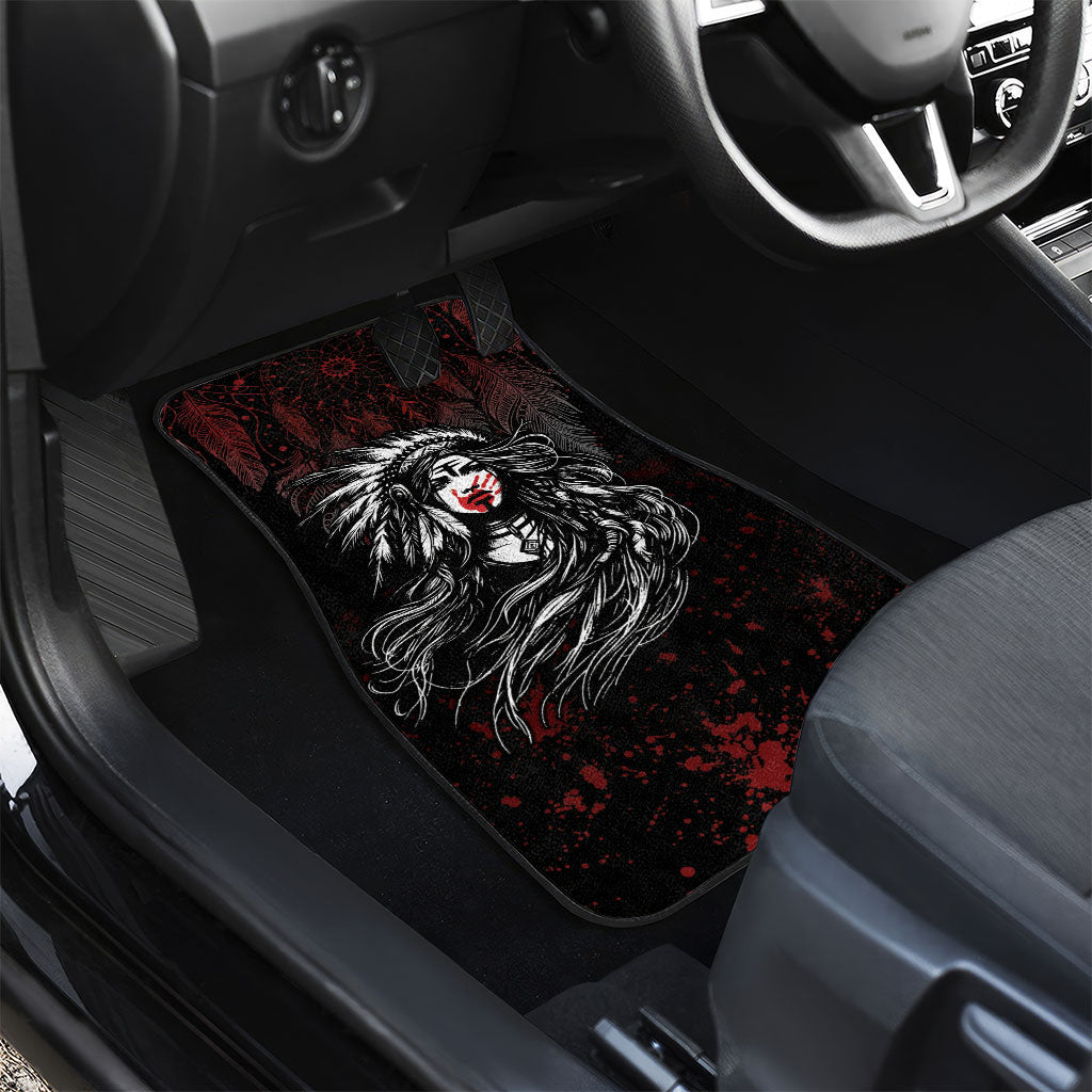 Native American MMIW Red Handprint Car Mats Dreamcatcher