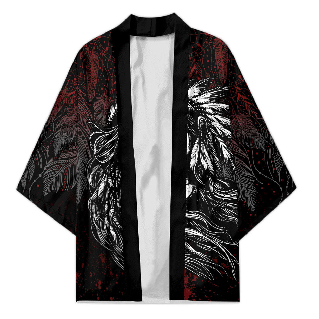 Native American MMIW Red Handprint Kimono Dreamcatcher