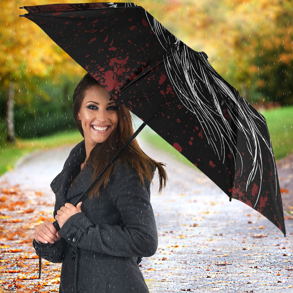 Native American MMIW Red Handprint Umbrella Dreamcatcher
