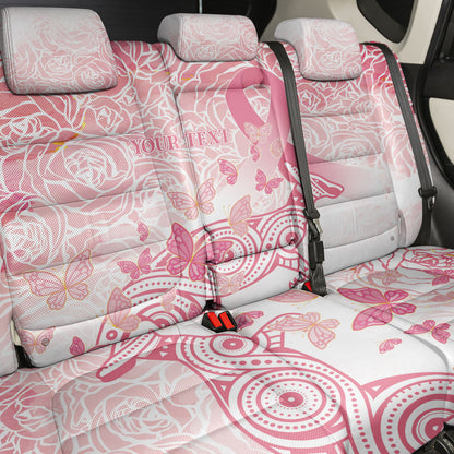 Australia Personalized Back Car Seat Cover Breast Cancer Pink Ribbon - Marble Roses