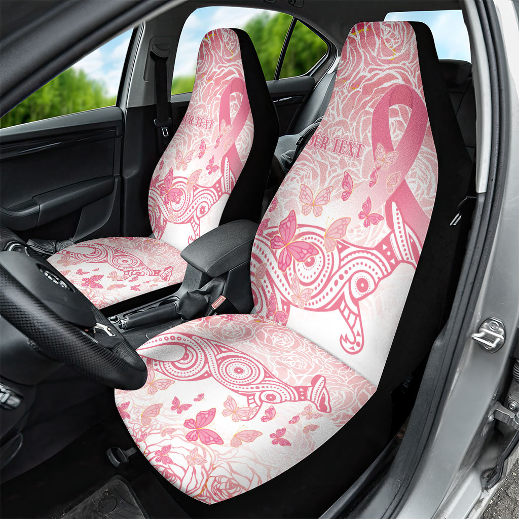 Australia Personalized Car Seat Cover Breast Cancer Pink Ribbon - Marble Roses