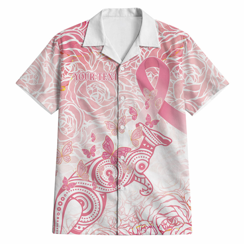 Australia Personalized Hawaiian Shirt Breast Cancer Pink Ribbon - Marble Roses