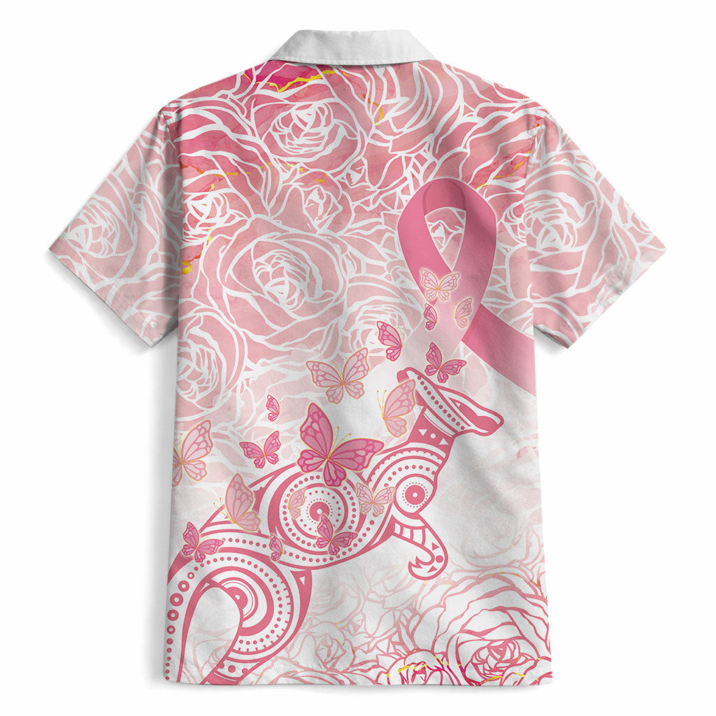 Australia Personalized Hawaiian Shirt Breast Cancer Pink Ribbon - Marble Roses