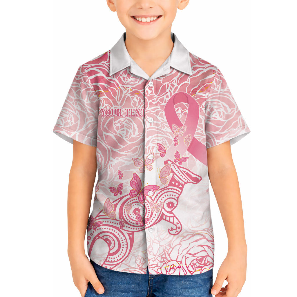 Australia Personalized Hawaiian Shirt Breast Cancer Pink Ribbon - Marble Roses
