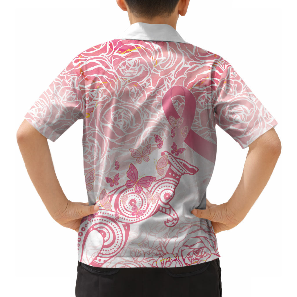 Australia Personalized Hawaiian Shirt Breast Cancer Pink Ribbon - Marble Roses