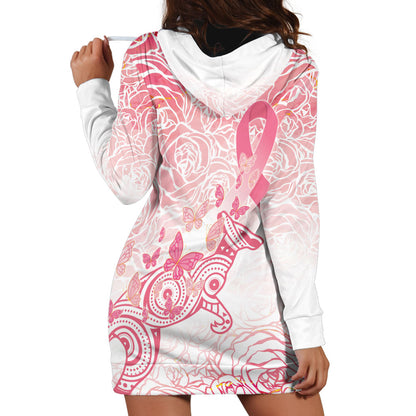 Australia Personalized Hoodie Dress Breast Cancer Pink Ribbon - Marble Roses