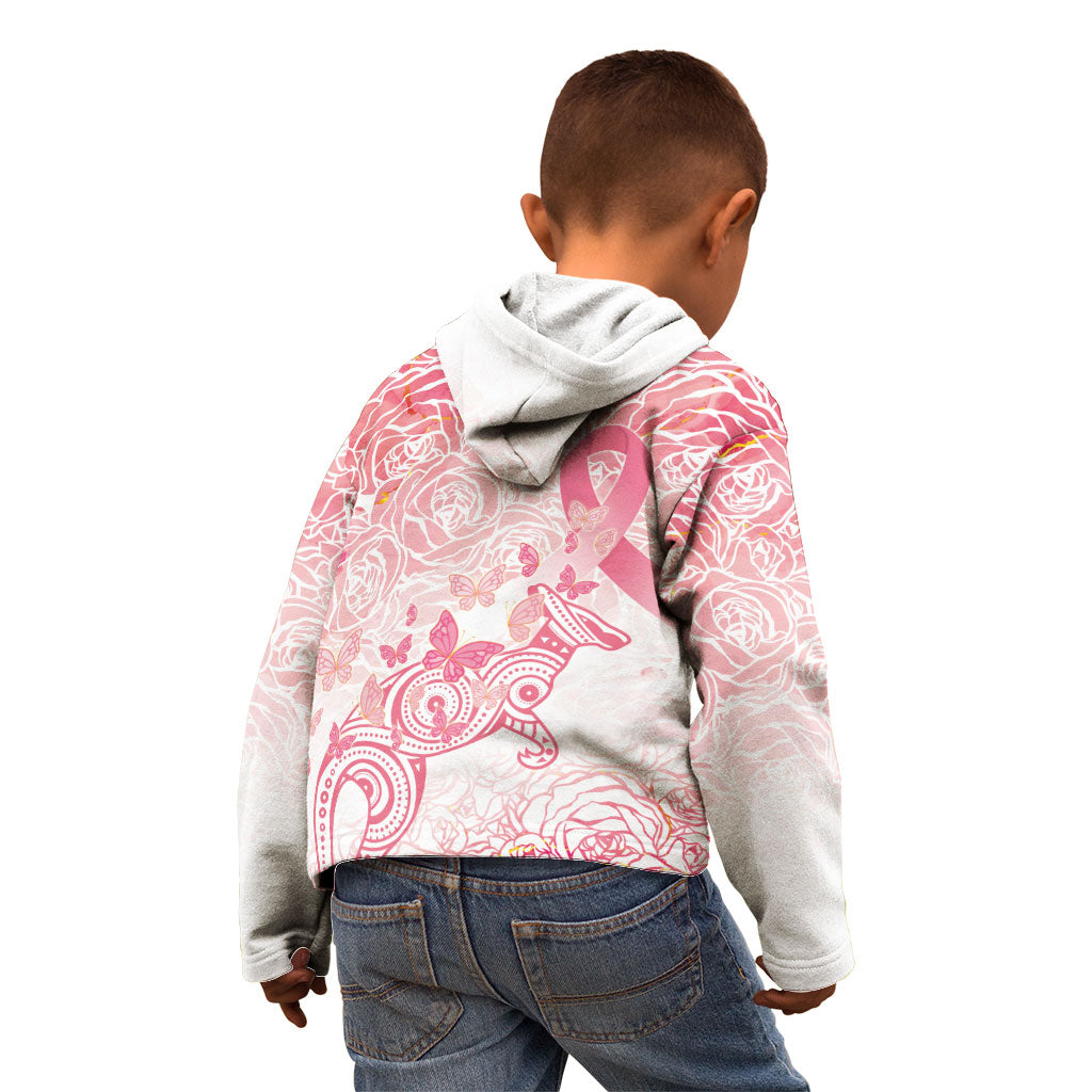 Australia Personalized Kid Hoodie Breast Cancer Pink Ribbon - Marble Roses