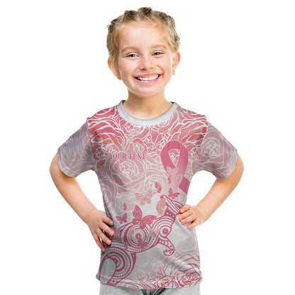 Australia Personalized Kid T Shirt Breast Cancer Pink Ribbon - Marble Roses