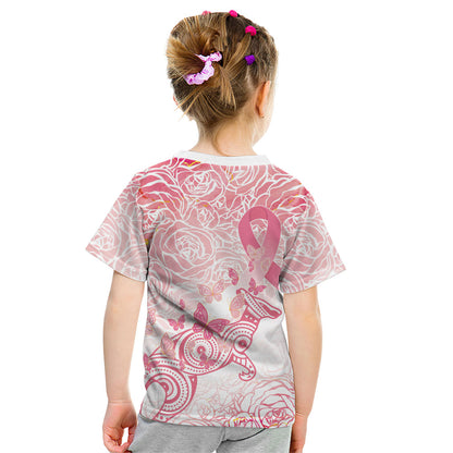 Australia Personalized Kid T Shirt Breast Cancer Pink Ribbon - Marble Roses