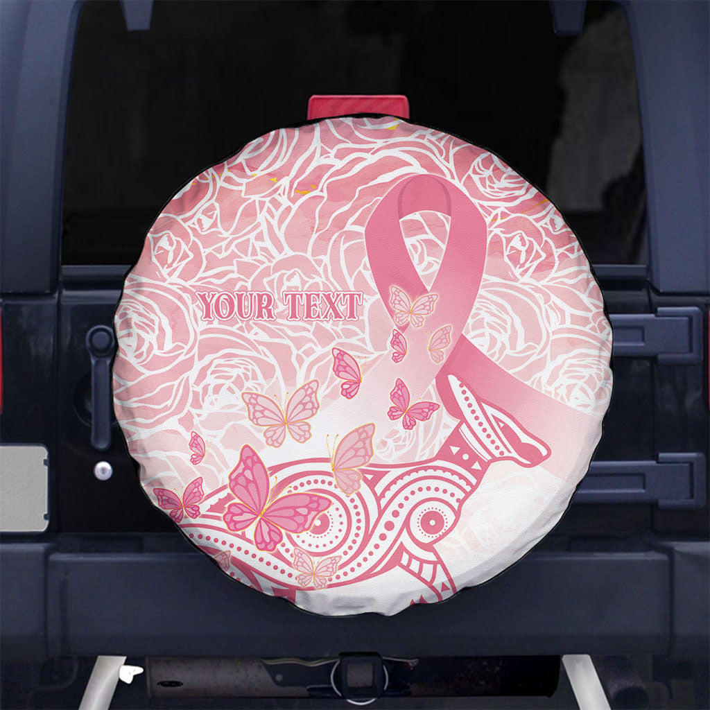 Australia Personalized Spare Tire Cover Breast Cancer Pink Ribbon - Marble Roses