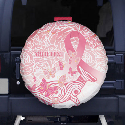 Australia Personalized Spare Tire Cover Breast Cancer Pink Ribbon - Marble Roses