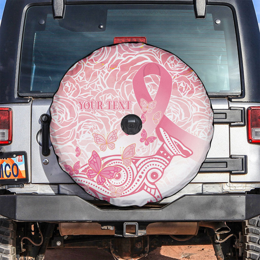 Australia Personalized Spare Tire Cover Breast Cancer Pink Ribbon - Marble Roses